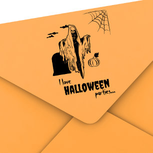 Personalised Spooky Scary Skeleton Funny Halloween Self-inking Stamp