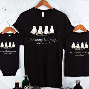Personalised Spooky Season Halloween Ghost Cat T-Shirt