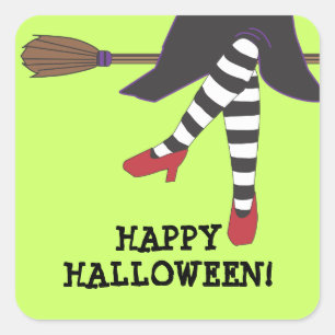 Personalised Spooky Witch Halloween Sticker