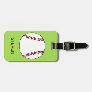 Personalised Sport Baseball ball Luggage Tag