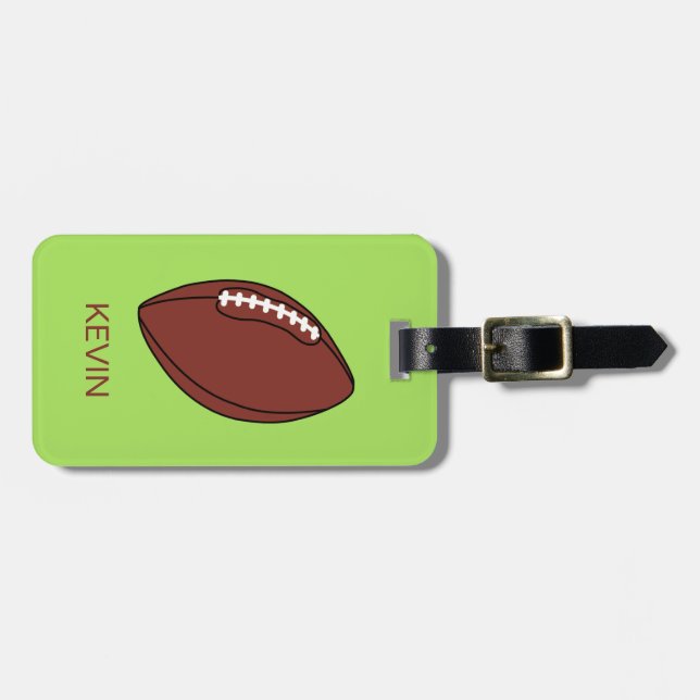 Personalised Sport Football ball  Luggage Tag (Front Horizontal)