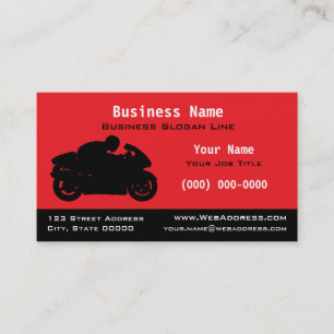 Personalised Sportbike / Performance Motorcycle Business Card