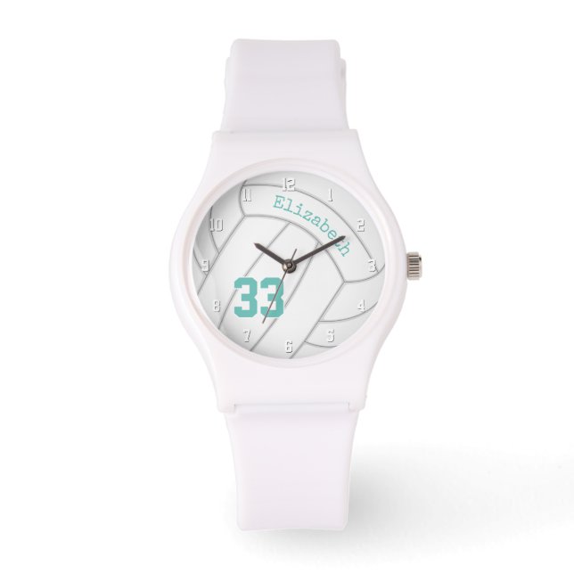 personalised sports accessories simple volleyball watch (Front)