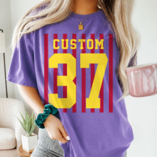 Personalised Sports Apparel with Name and Number T-Shirt