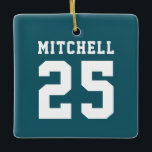 Personalised Sports Ceramic Ornament<br><div class="desc">Customise with your name or add photos and other text. Choose the colour background that best suits your team or event!</div>