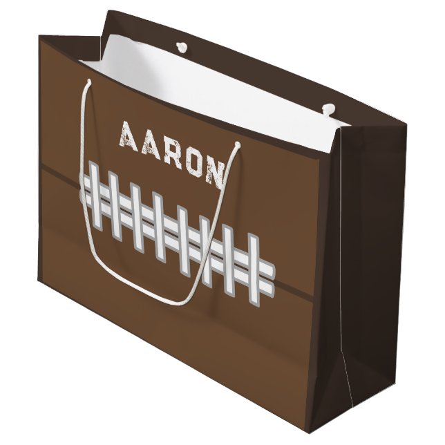 Personalised Sports Football Gift Bag (Front Angled)