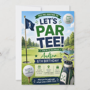 Personalised Sports Golf Birthday Invitation