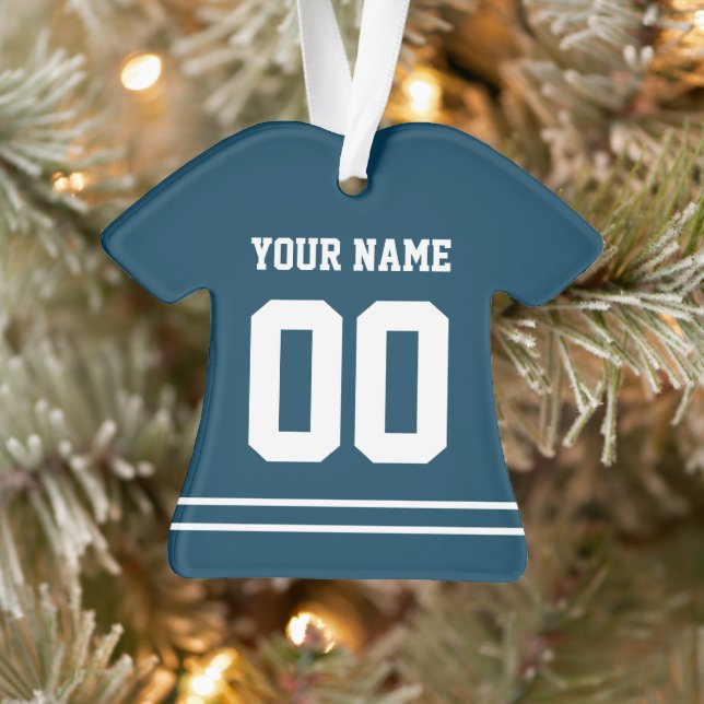 Personalised Sports Jersey Style Ornament (Tree)