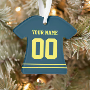 Personalised Sports Jersey Style Ornament