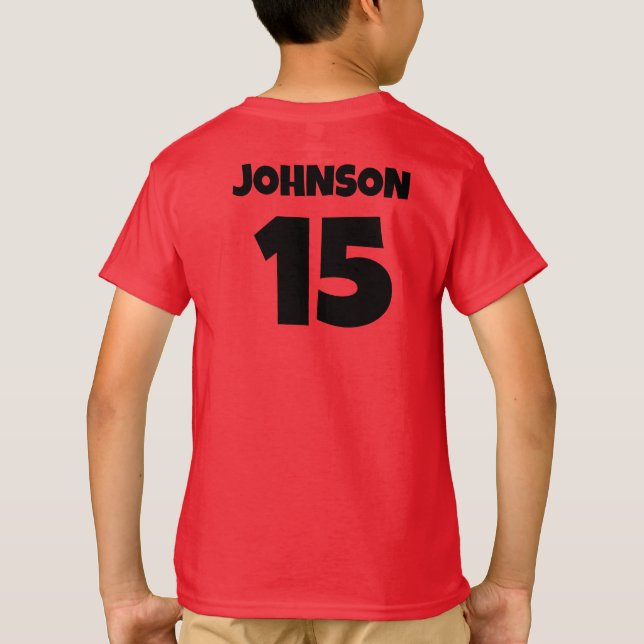 Personalised Sports Name Number T-Shirt (Back)