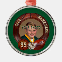 Personalised Sports Ornaments Your PHOTO, TEXT