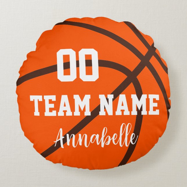 Personalised Sports Player Round Cushion (Front)