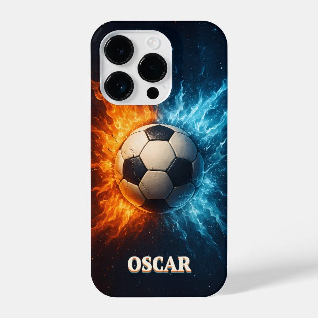 Personalised Sports/Soccer iPhone 14 Pro Case (Back)
