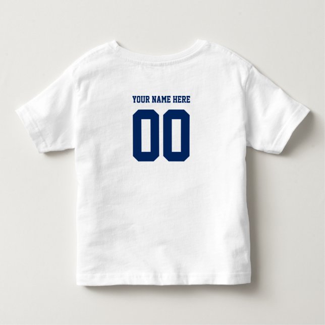 Personalised sports team monogram template toddler T-Shirt (Back)