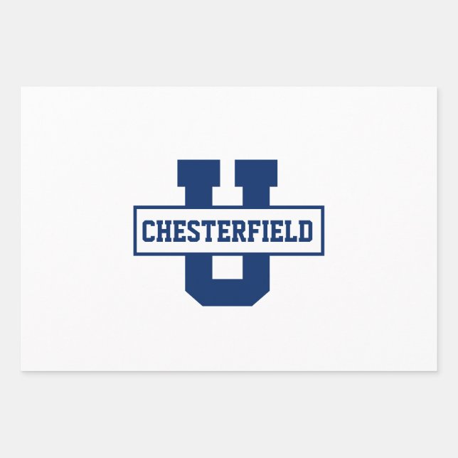 Personalised sports team monogram template wrapping paper sheet (Front 3)