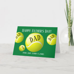 Personalised Sports Tennis Fathers Day Holiday