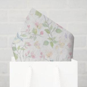 Personalised Spring Bird Floral Tissue Paper