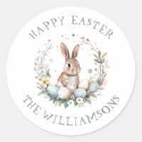 Personalised Spring Bunny Easter Eggs Garland