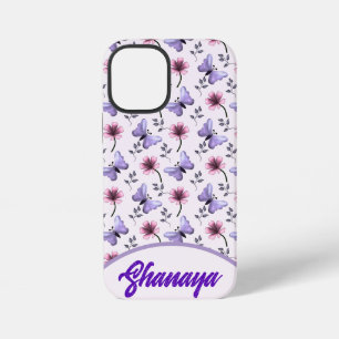 Personalised Spring Butterfly Floral Gift iPhone 12 Mini Case