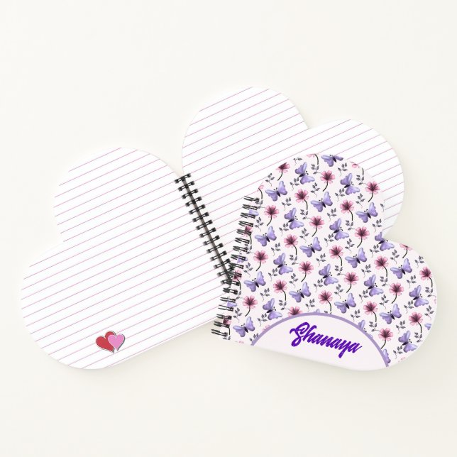 Personalised Spring Butterfly Floral Gift   Notebook (Inside)