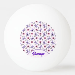 Personalised Spring Butterfly Floral Gift Ping Pong Ball