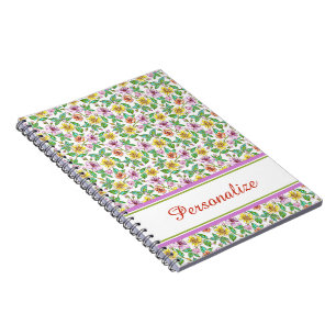 Personalised Spring floral Notebook
