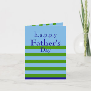 Personalised Spring Green and Blue Father's Day Card