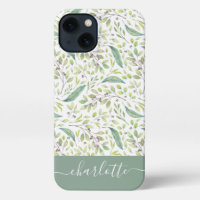 Personalised Spring Green Botanical Pattern