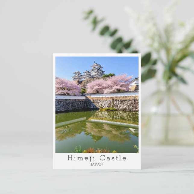 Personalised, Spring Himeji Castle Postcard (Standing Front)