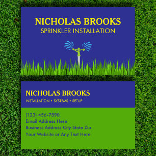 Personalised Sprinkler Installation Business Card