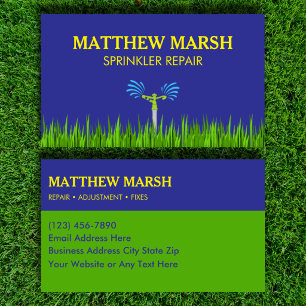 Personalised Sprinkler Repair Business Card
