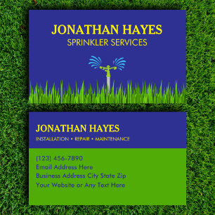 Personalised Sprinkler Services Business Card