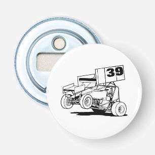 Personalised Sprint Car Hat, Customise it Bottle Opener