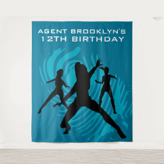 Personalised Spy Party Fingerprint Tapestry