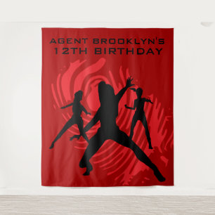 Personalised Spy Party Fingerprint Tapestry