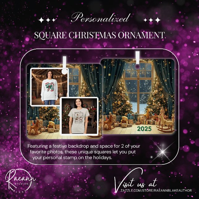 Personalised Square Christmas Ornament (Creator Uploaded)