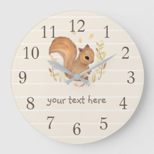 Personalised Squirrel Wall Clock