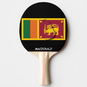 Personalised SRI LANKA FLAG Ping Pong Paddle