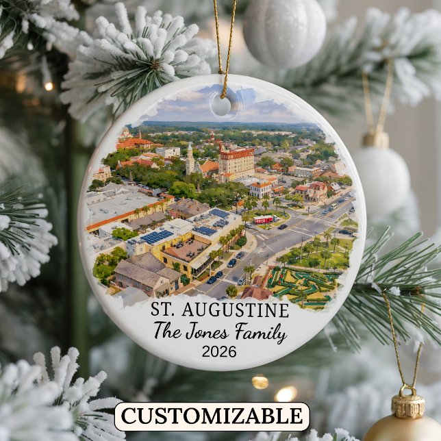 Personalised St. Augustine Ornament Custom Florida (Creator Uploaded)