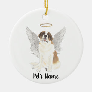 Personalised St. Bernard Sympathy Memorial Ceramic Ornament