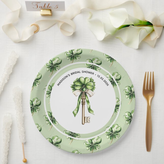 Personalised St. Patrick’s Day Bridal Shower Paper Plate (Wedding)