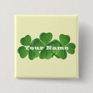 Personalised St Patrick's day 15 Cm Square Badge