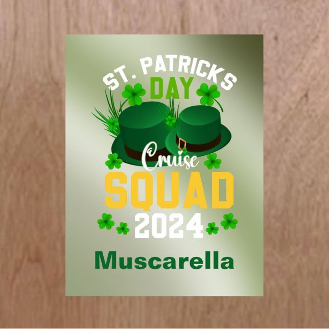 Personalised St. Patrick's Day Cruise Squad Door Magnet (Creator Uploaded)
