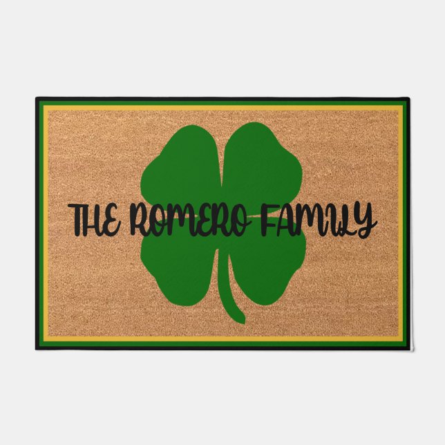 Personalised St. Patrick's Day doormat, Easter  Doormat (Front)