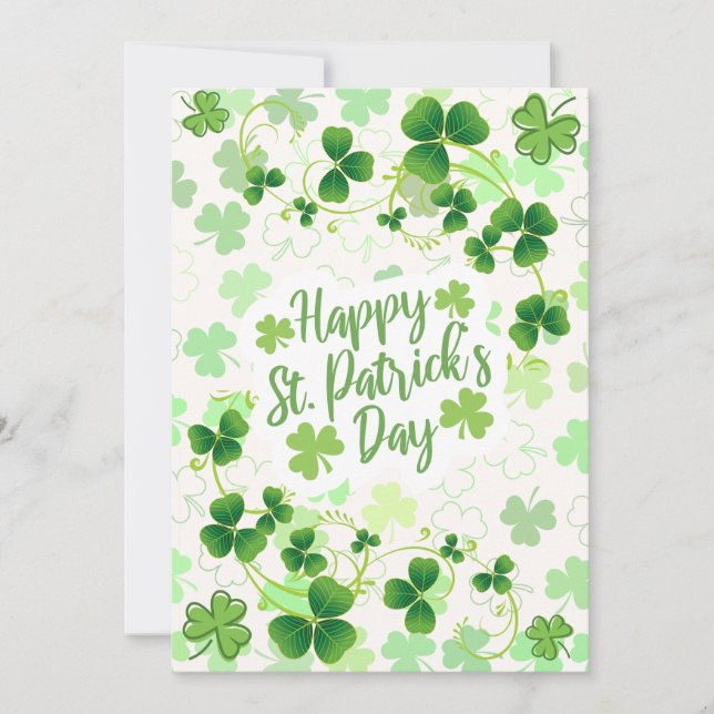 Personalised St. Patrick's Day Irish Blessings Holiday Card (Front)