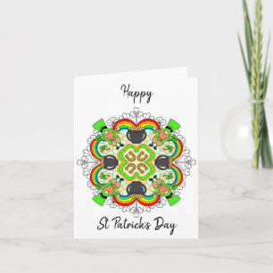 Personalised St Patrick's Day Mandala   Holiday Card