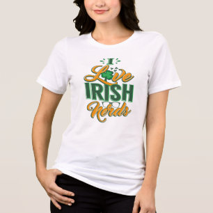 Personalised St Patrick's Day Nerds Name Tri-Blend Shirt
