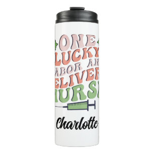Personalised St Patrick's Day Nurse Thermal Tumbler