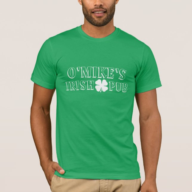Personalised St Patricks day shirt | irish pub (Front)