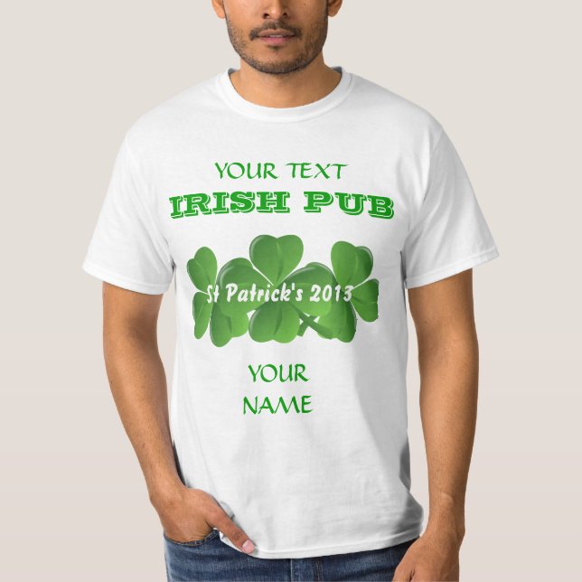 Personalised St Patrick's  day T-Shirt (Front)